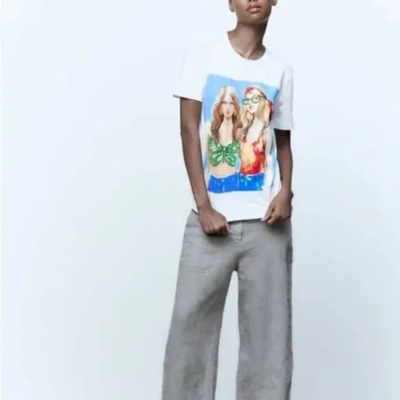 Graphic Printed Girls Cotton Tee Shirt NWT - Picture 5 of 6